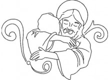 Stickserie - Moments with Jesus Umarmung